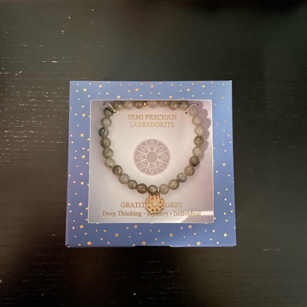 Grey Semi Precious Labradorite Bracelet